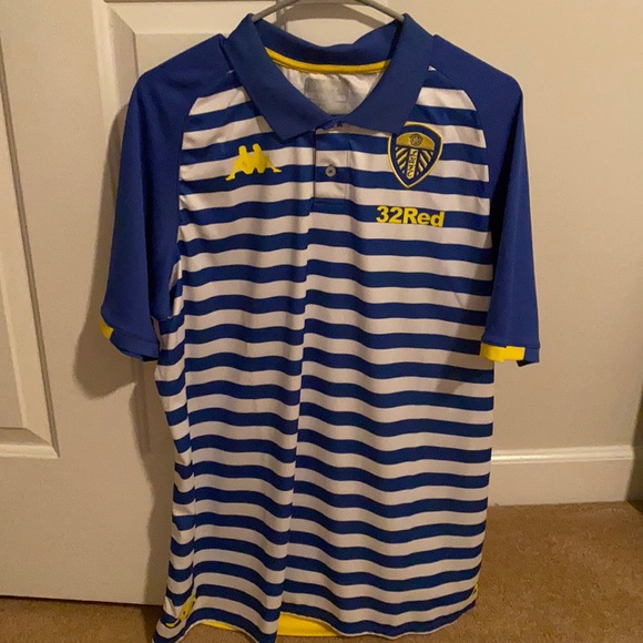 leeds united retro polo shirt